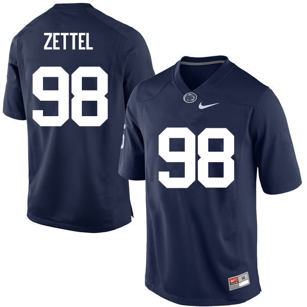 Men Penn State Nittany Lions #98 Anthony Zettel College Football Jerseys-Navy